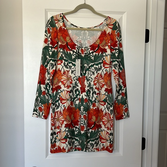 NWT Cara Cara Amaya Floral Sheath Scoop-Back Mini Dress S - Picture 9 of 11